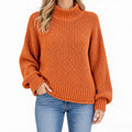 Cozlo - Lockerer Strickpullover Mit Rollkragen Lässig Unter Einer Jacke Tragen