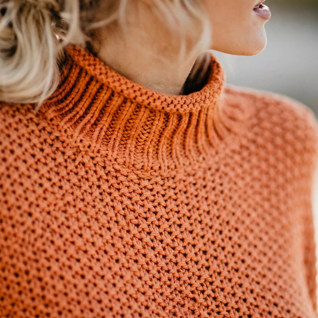 Cozlo - Lockerer Strickpullover Mit Rollkragen Lässig Unter Einer Jacke Tragen