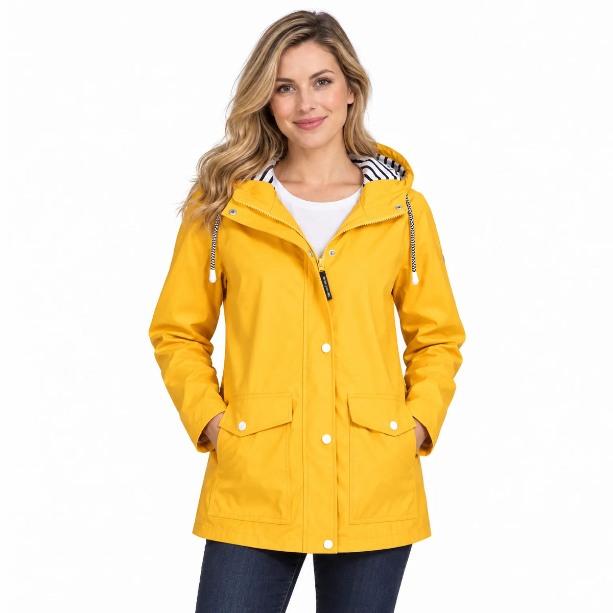 Drizzo - Damen Regenjacke Mit Angesetzter Kapuze Der Weg Zur Arbeit Bei Regen