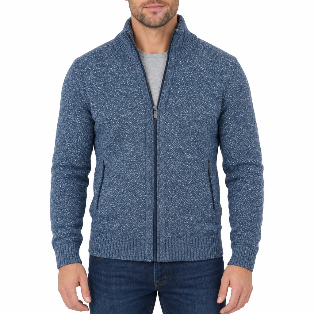 Halvern - Strickjacke Mit Reißverschluss, Lockerer Schnitt Lässig Über Dem T-Shirt Im Alltag Tragen