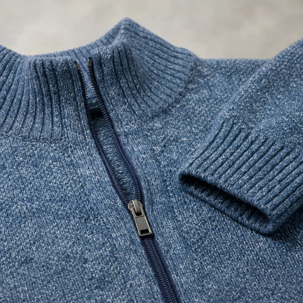 Halvern - Strickjacke Mit Reißverschluss, Lockerer Schnitt Lässig Über Dem T-Shirt Im Alltag Tragen