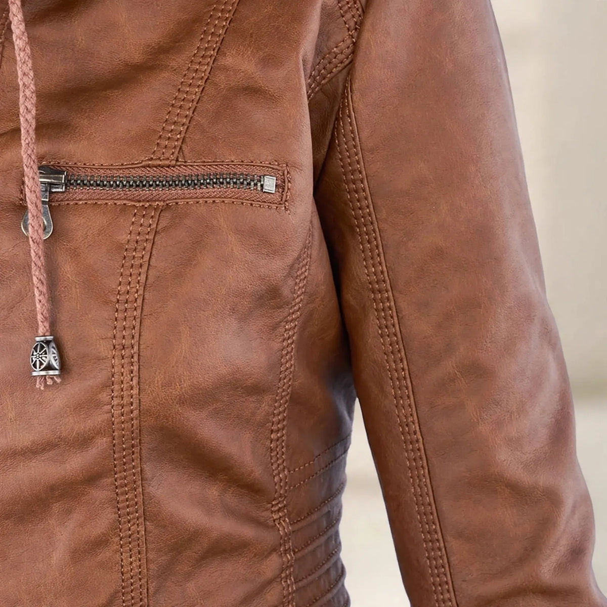Kestrine - Figurbetonte Jacke Mit Abnehmbarer Kapuze Die Übergangszeit Im Frühling Und Herbst Überbrücken