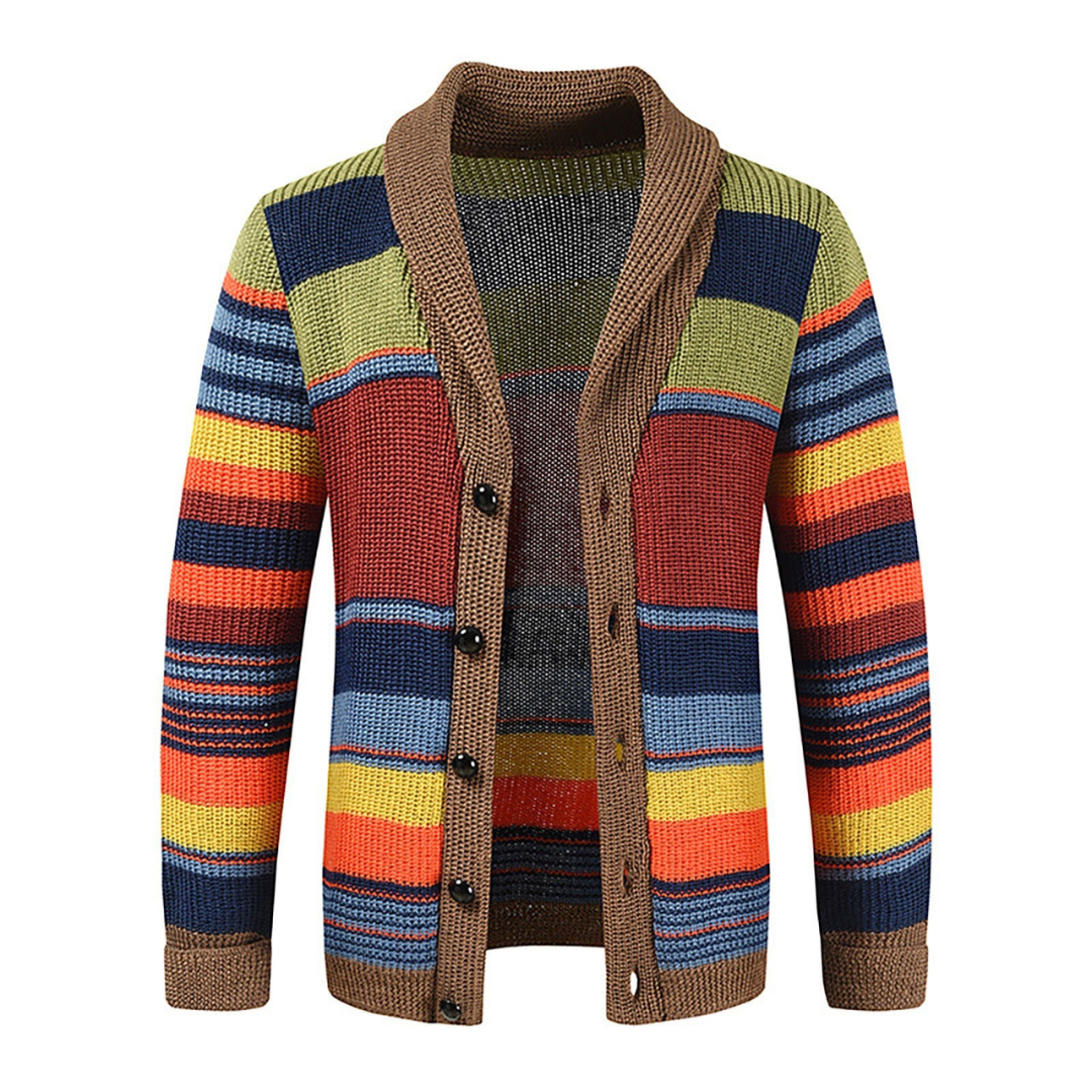 Colorful Knit Cardigan for Men