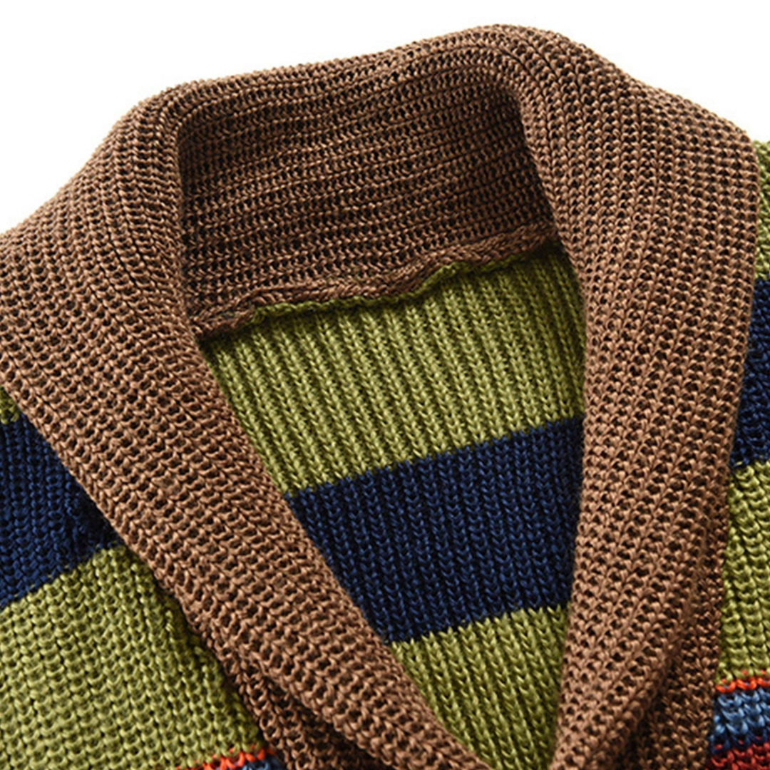 Colorful Knit Cardigan for Men