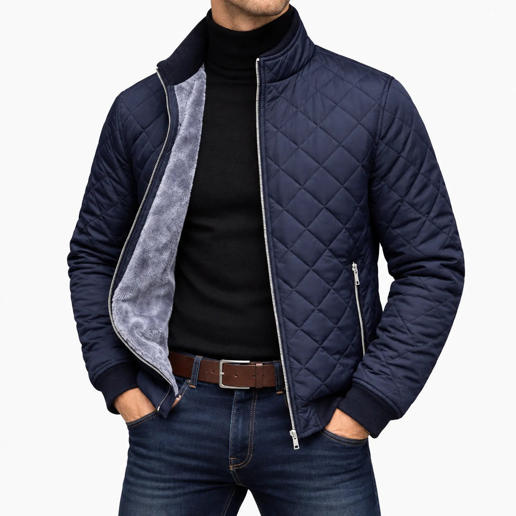 Quillan - Gesteppte Herrenjacke Mit Stehkragen Kühle Tage Auf Dem Weg Zur Arbeit