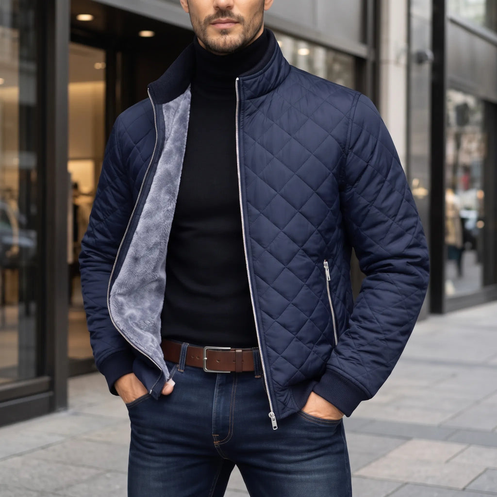 Quillan - Gesteppte Herrenjacke Mit Stehkragen Kühle Tage Auf Dem Weg Zur Arbeit