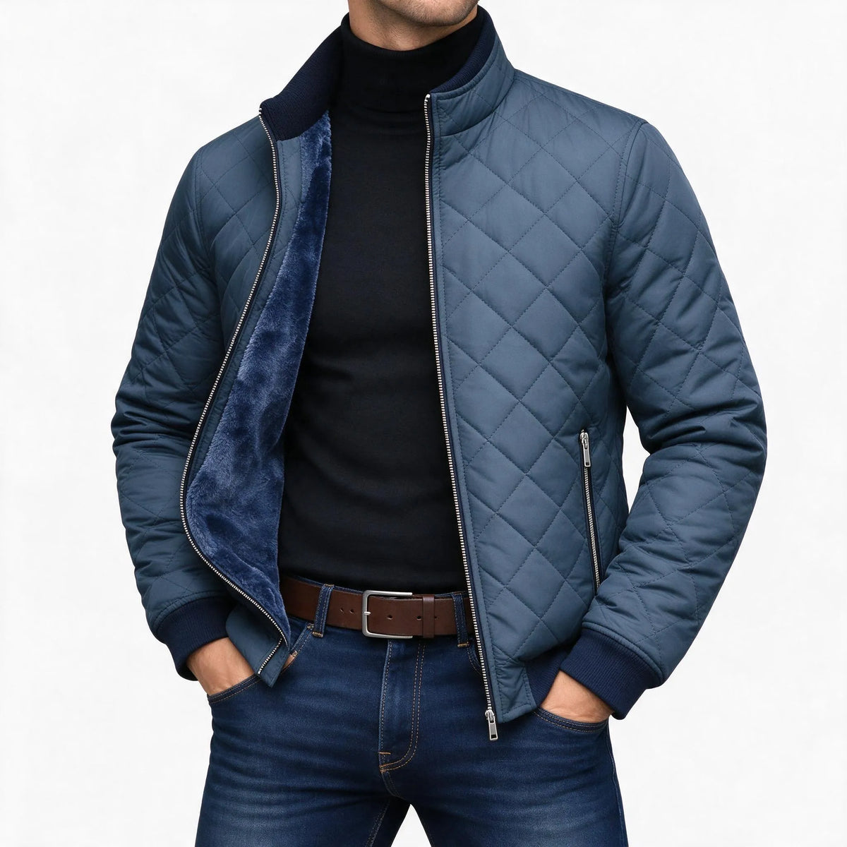 Quillan - Gesteppte Herrenjacke Mit Stehkragen Kühle Tage Auf Dem Weg Zur Arbeit