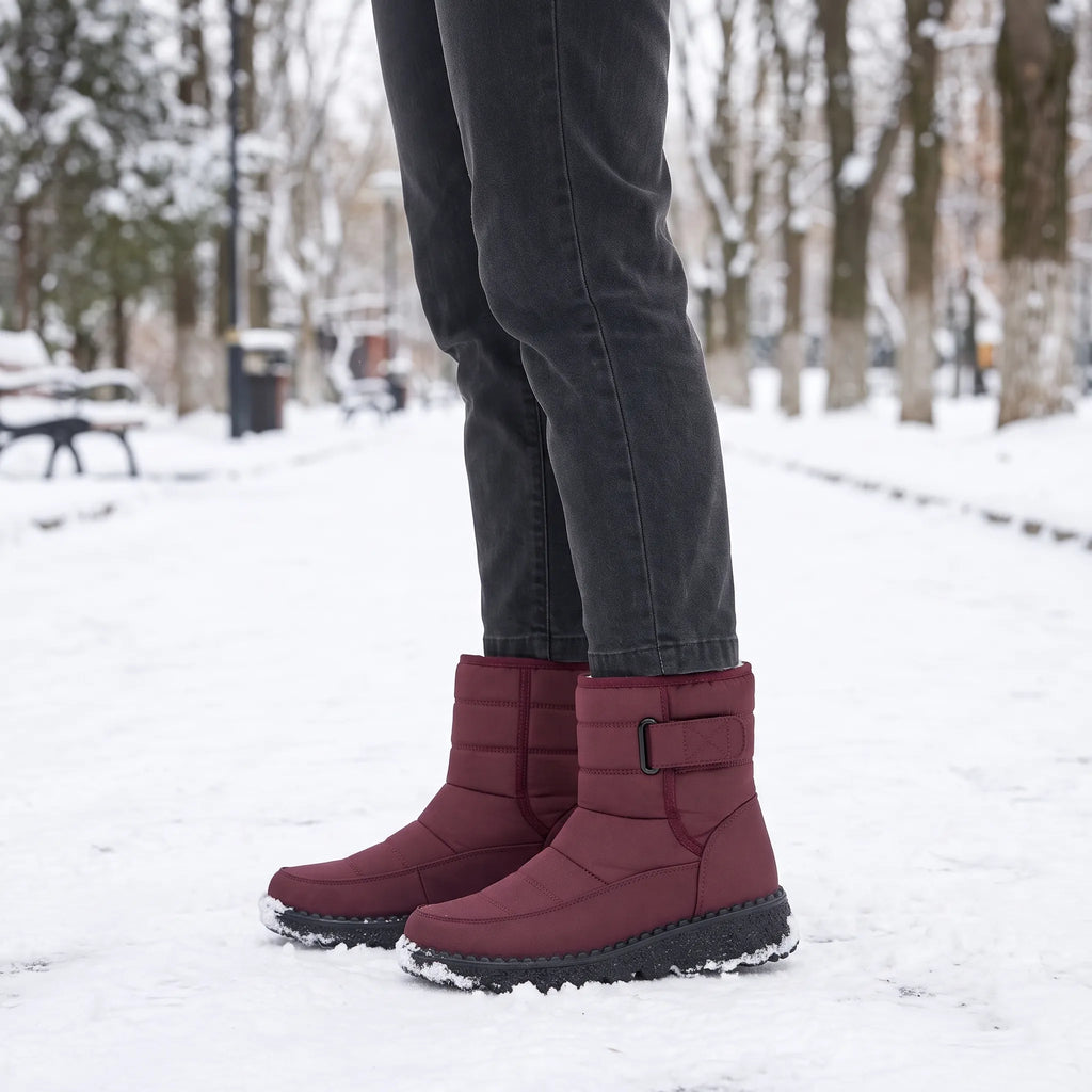 Stellow - Gefütterter Winterstiefel Mit Klettverschluss Spaziergänge Bei Kaltem Wetter
