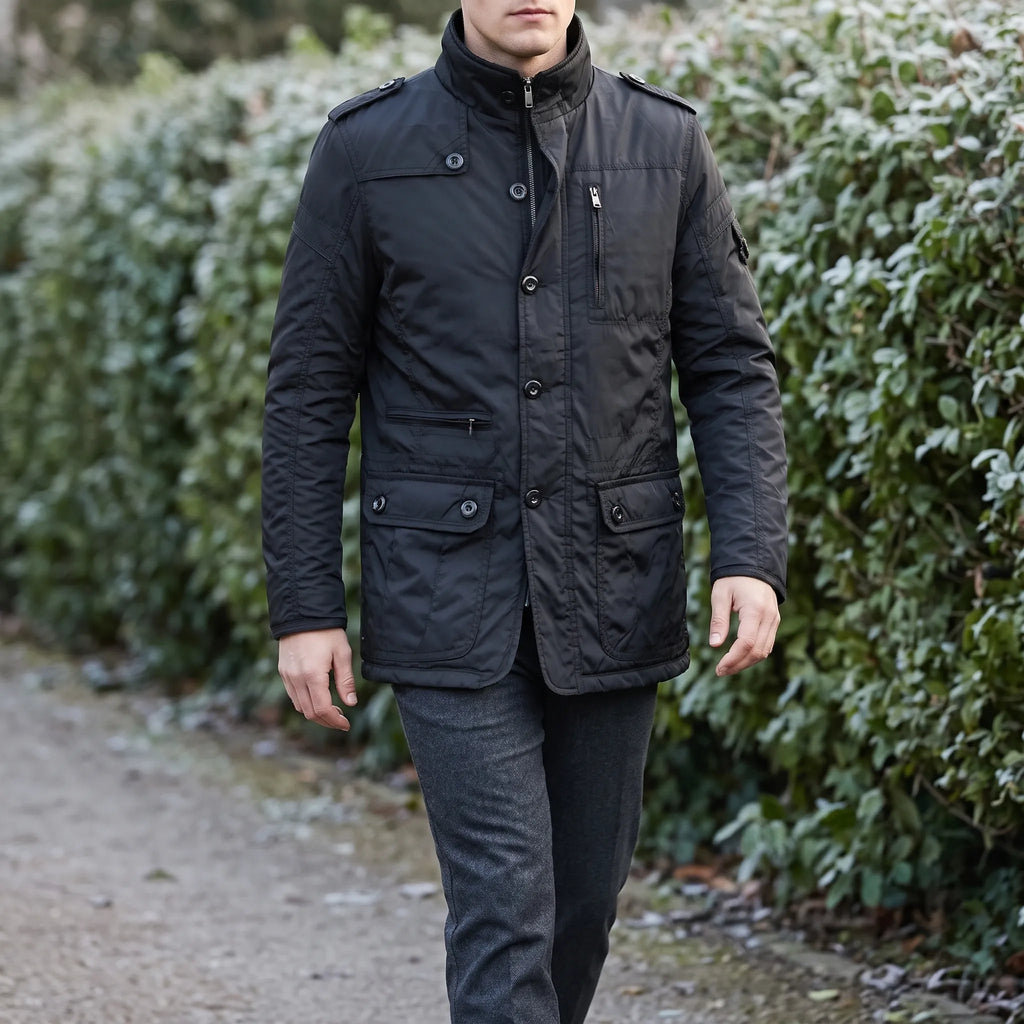Tundrix - Herren Winterjacke Mit Stehkragen Für Kalte Tage Draußen, Zum Beispiel Beim Spaziergang Oder Auf Dem Weg Zur Arbeit