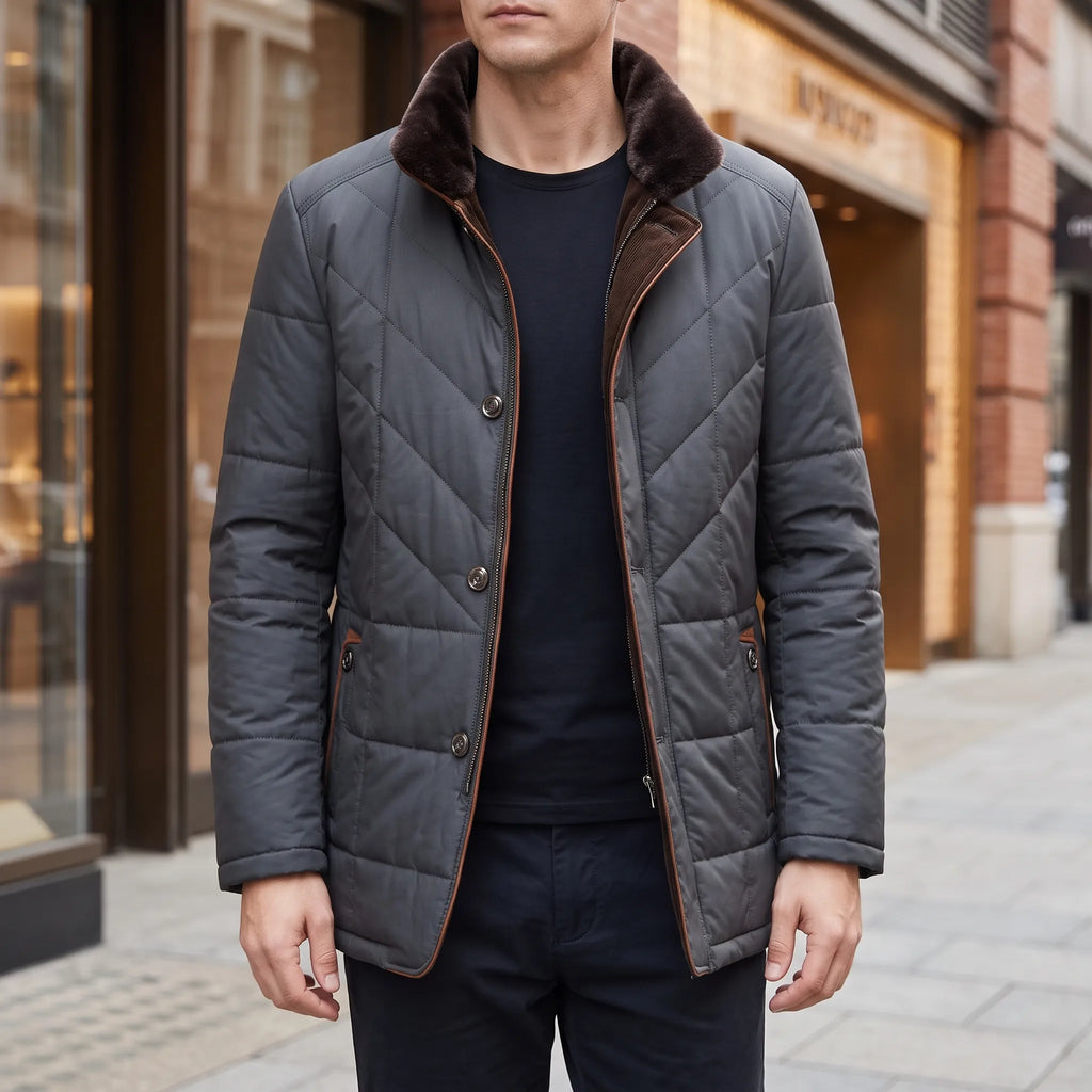 Vantora - Klassische Gesteppte Winterjacke Mit Seitentaschen Für Kalte Tage Draußen